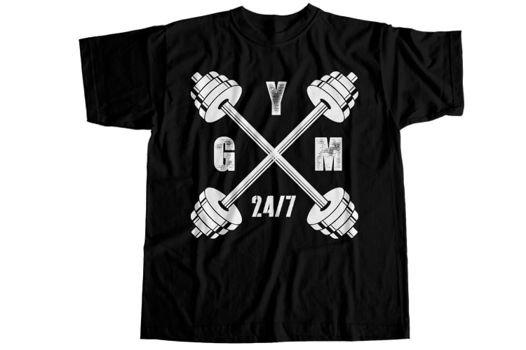 Gym 24/7 T-Shirt Design
