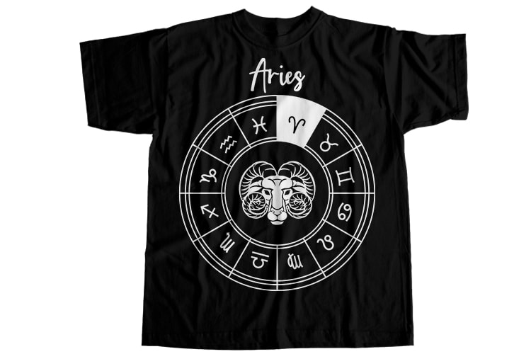 Aries is my star, zodiac editable bundle T-Shirt Design