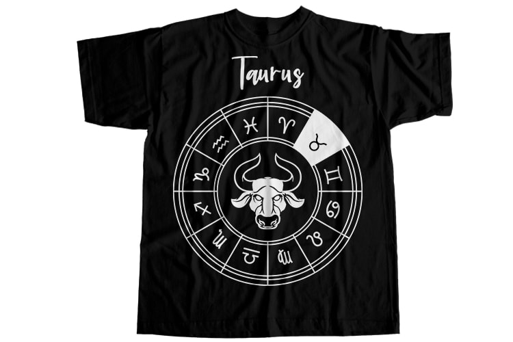 Taurus is my star, zodiac editable bundle T-Shirt Design