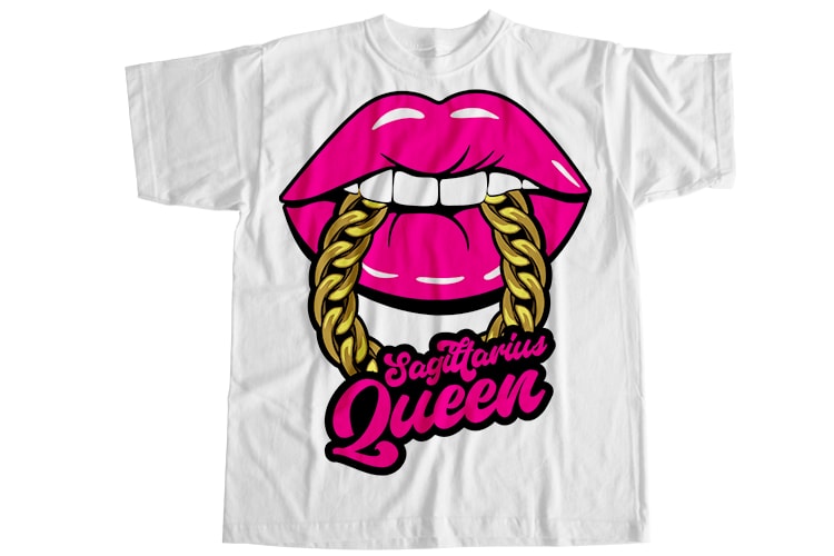 Sagittarius queen T-Shirt Design