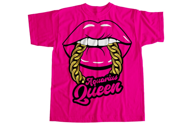 Aquarius queen T-Shirt Design