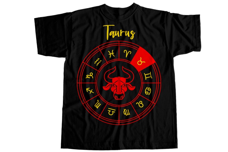 Taurus is my star, zodiac editable bundle T-Shirt Design