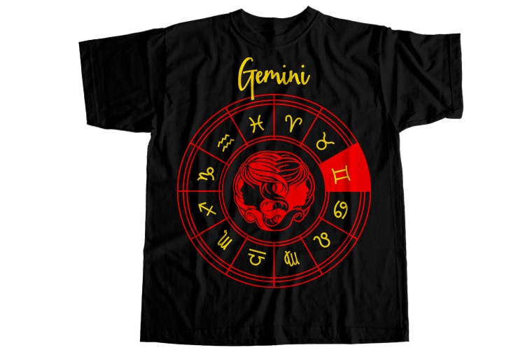 Gemini is my star, zodiac editable bundle T-Shirt Design