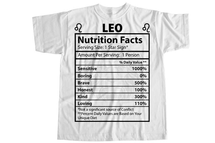 12 Zodiac editable bundle T-Shirt Design