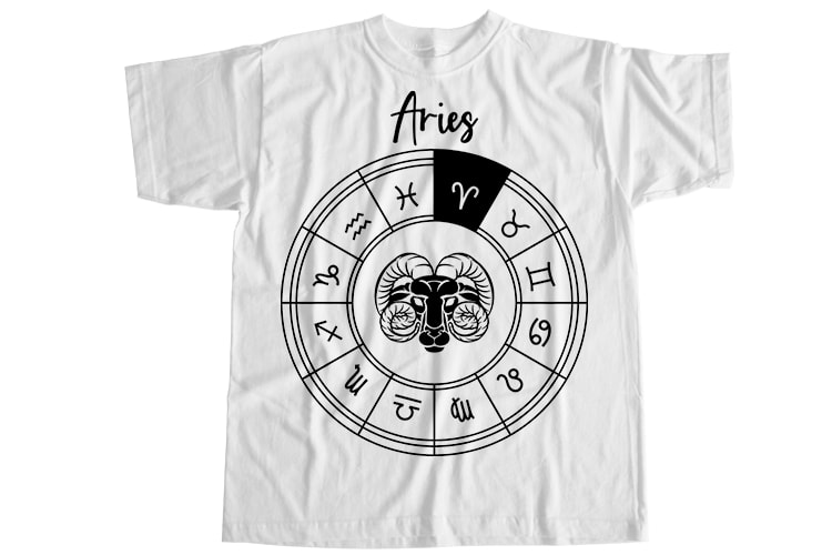 Aries is my star, zodiac editable bundle T-Shirt Design
