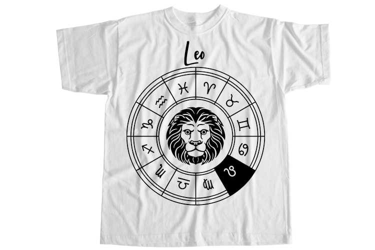 Leo is my star, zodiac editable bundle T-Shirt Design