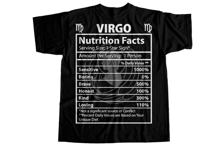 12 Zodiac editable bundle T-Shirt Design