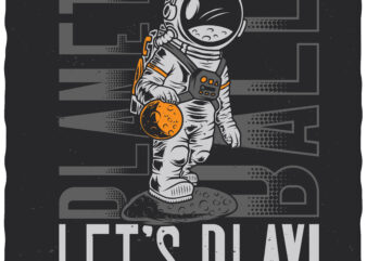 Planet Ball t shirt illustration