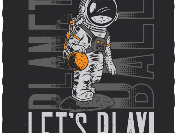 Planet ball t shirt illustration