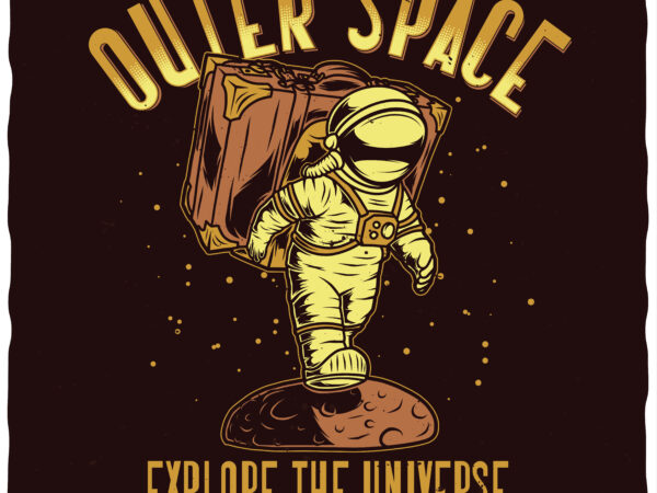 Outer space t shirt design online