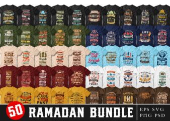 Ramadan quotes t shirt designs bundle. Fasting quotes. typography t-shirt design. Fasting slogan. Ramadan creative slogan. T shirt design for commercial use. Vector t shirt design