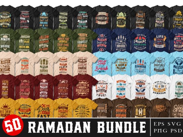 Ramadan quotes t shirt designs bundle. fasting quotes. typography t-shirt design. fasting slogan. ramadan creative slogan. t shirt design for commercial use. vector t shirt design