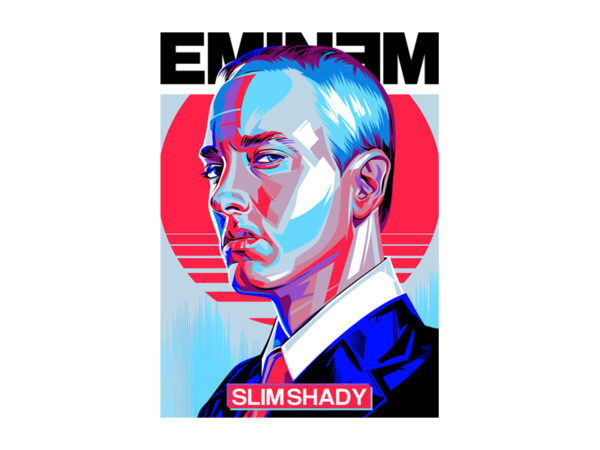 Slim shady t shirt template vector