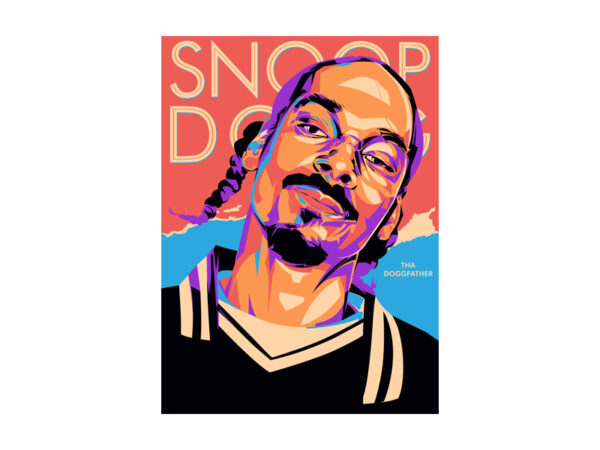 Snoop dogg tha doggfather t shirt template vector