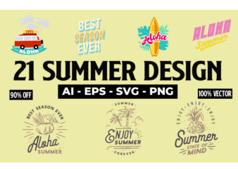 21 Summer Design Bundle summer svg, summer png, summer eps, summer design bundle, beach t shirt , beach shirt svg, summer print png, summer t shirt designs bundle, summer ,