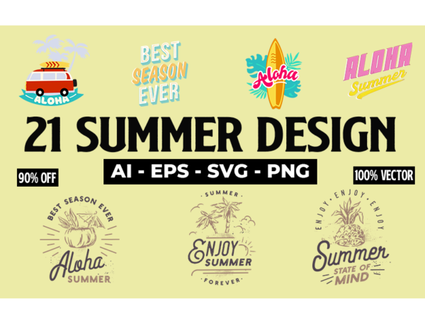 21 summer design bundle summer svg, summer png, summer eps, summer design bundle, beach t shirt , beach shirt svg, summer print png, summer t shirt designs bundle, summer ,