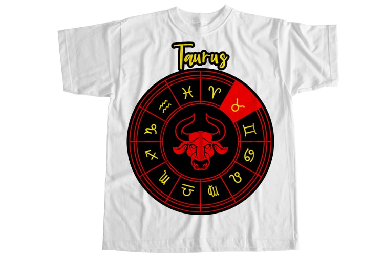 Taurus is my star, zodiac editable bundle T-Shirt Design