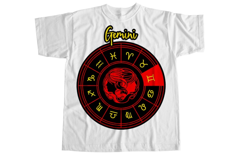 Gemini is my star, zodiac editable bundle T-Shirt Design
