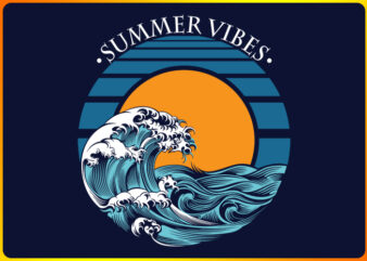 Summer Vibes t shirt template vector