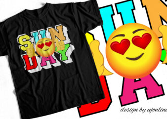 Sunday – Sunday is fun day – T-Shirt design for sale