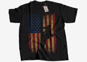 Lineman with USA Flag Png Printable File t shirt vector graphic