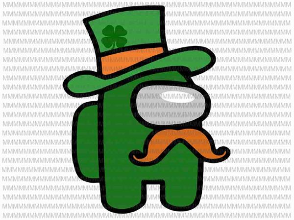 St patricks day svg, lucky shamrock green a.mong us svg, a.mong patricks day svg, patrick day vector