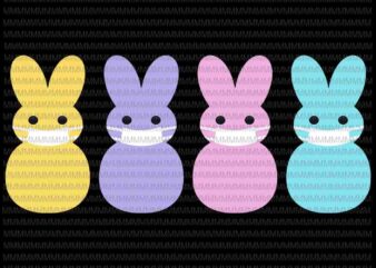 Masked Peeps Svg, Easter Peep Svg, Cute Bunny Easter Family Svg, Easter day svg, Easter basket Svg, Rabbit Mask Easter day t shirt designs for sale