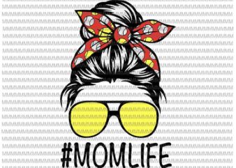 MomLife Svg, MomLife baseball Svg, Womens Dy Mom Life Softball Baseball Svg, Mothers Day Svg, Yellow glasses Svg, Mom Softball Baseball svg