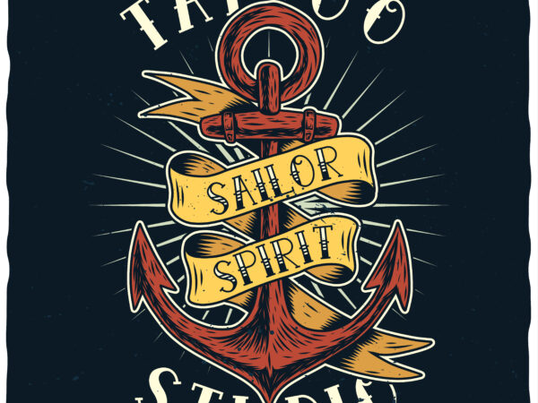 Sailor spirit t shirt template vector