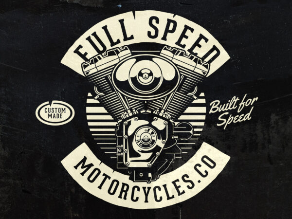 V twin engine t-shirt design