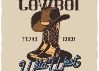 American Cowboy t shirt vector