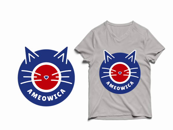 Ameowica – cat t-shirt design