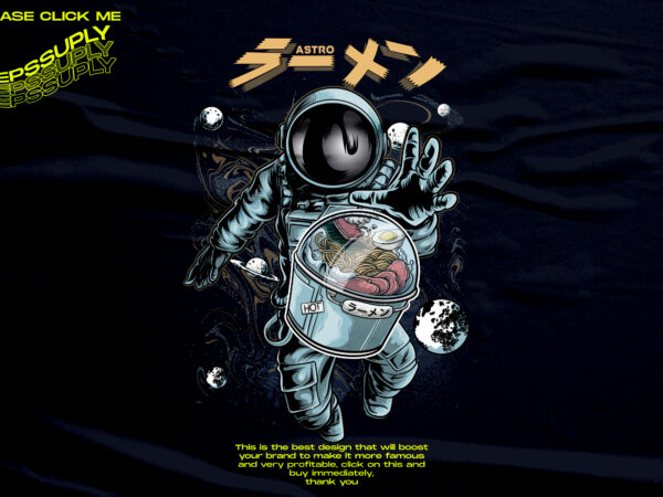 Astro lost the ramen, ramen astronaut design png