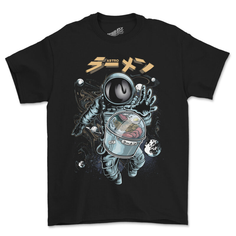 Astro lost the Ramen, ramen astronaut design png