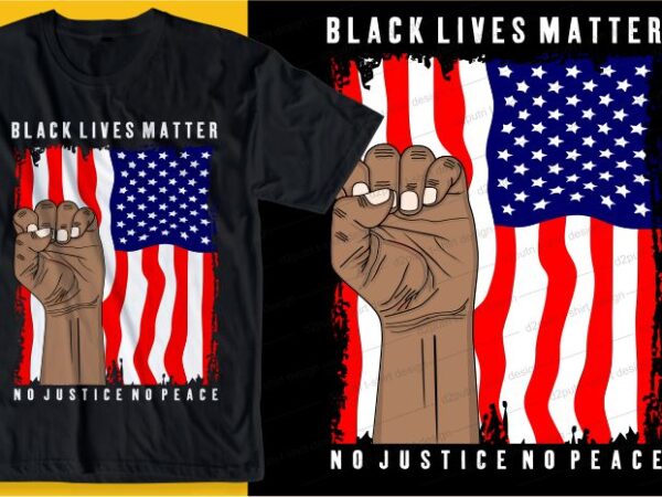 Black lives matter i can’t breathe, with flag america t shirt design graphic, vector, illustration inspiration motivational lettering typography