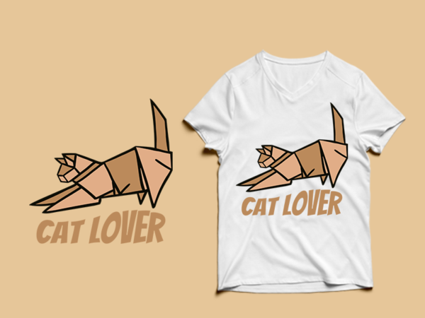 Cat love tshirt design – vector
