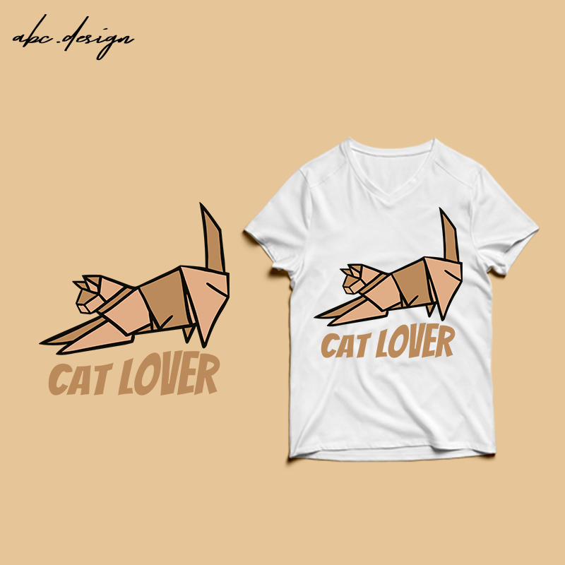 cat love tshirt design – vector