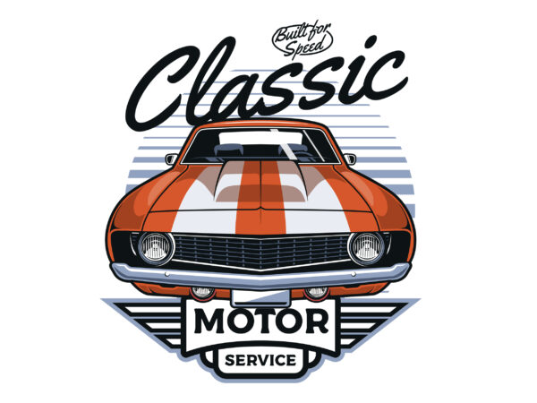 Amazing orange classic car design Amazing orange classic car design