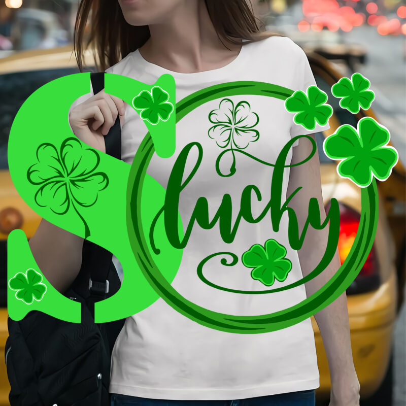 55 Bundle St Patrick’s day, Bundle Patrick, St Patrick Bundle, Lucky and Blessed, St Patricks Day t shirt design