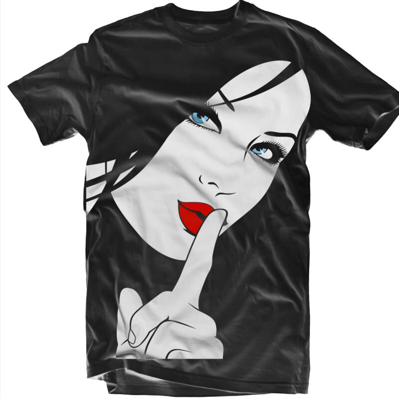 Girls face Svg, Silent Svg, Girl T shirts design