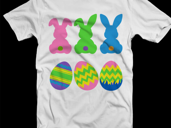 Happy easter t shirt template, rabbit egg rabbit easter t shirt design