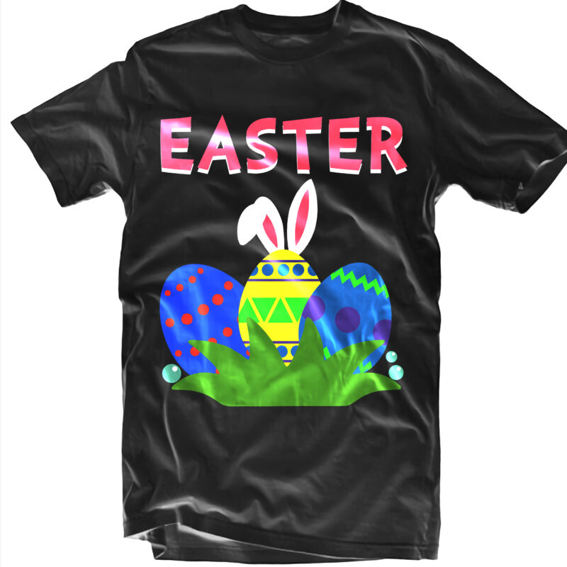 Easter bunny ears Svg, Easter Egg t shirt template