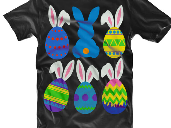 Happy easter day t shirt template, rabbit egg easter t shirt design