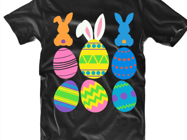 Rabbit egg easter t shirt design, bunny easter day t shirt template