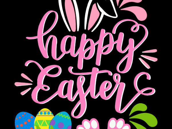 Happy easter day t shirt template, easter egg vector, rabbit easter day t shirt design
