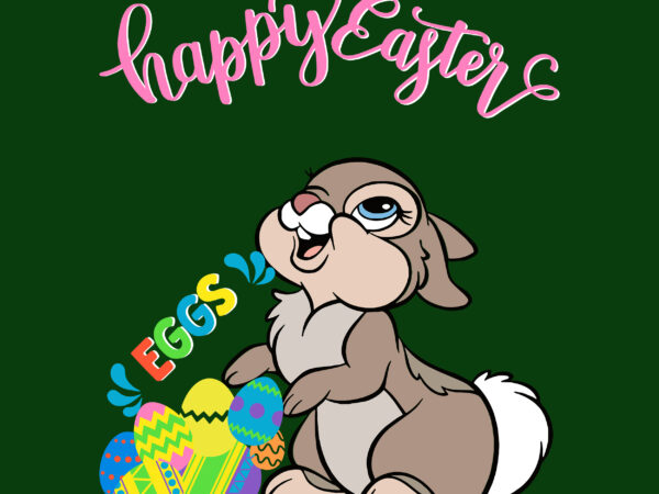 Happy easter day t shirt template, rabbit egg easter t shirt design