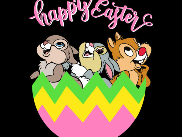 Happy easter day t shirt template, rabbit egg easter t shirt design