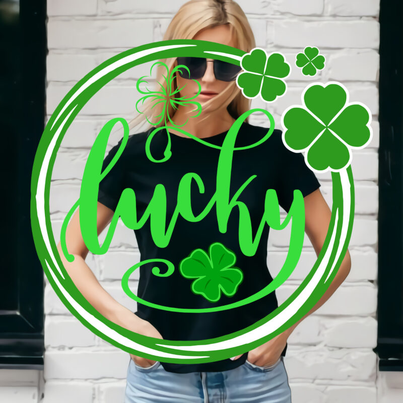 15 Design St. Patrick’s Day Bundle, Lucky and Blessed, Lucky Clover, Lucky Patrick’s day, Patricks day lover