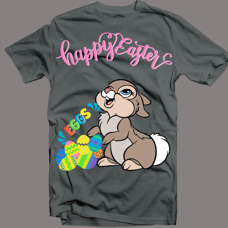 Happy easter day t shirt template, Rabbit egg Easter t shirt design