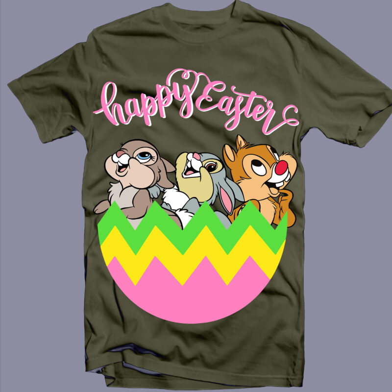 Happy easter day t shirt template, Rabbit egg Easter t shirt design
